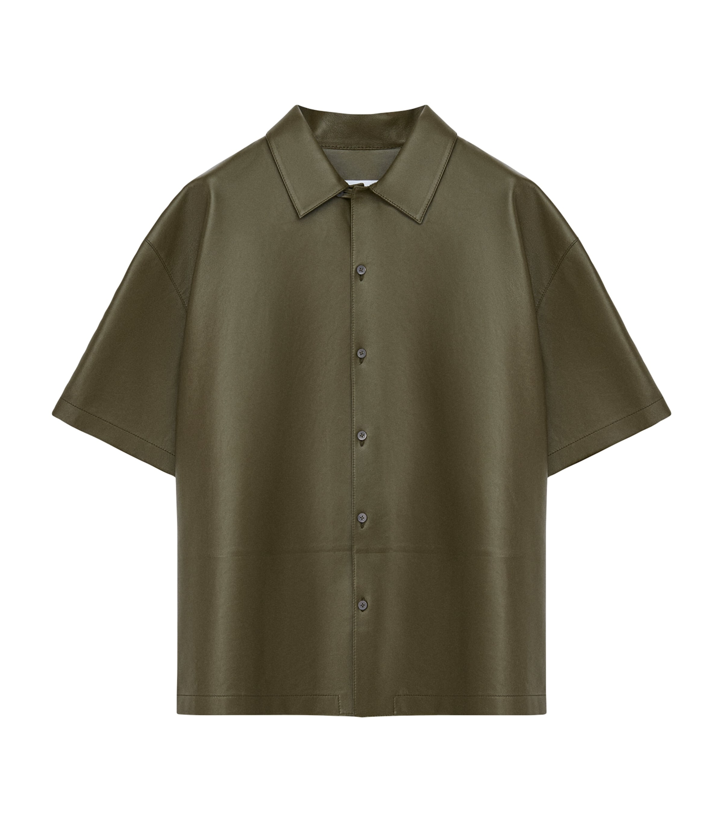 Leather Short-Sleeve Shirt