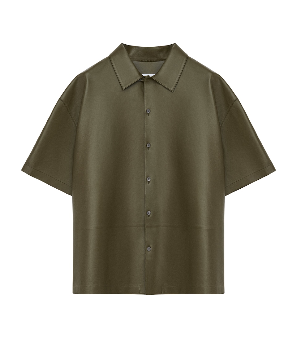 Leather Short-Sleeve Shirt