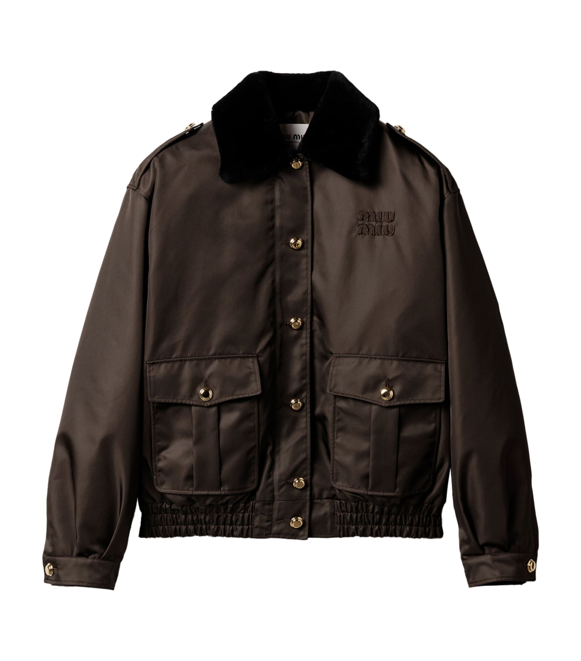 Miu Miu Womens Technical Gazar Bomber Jacket