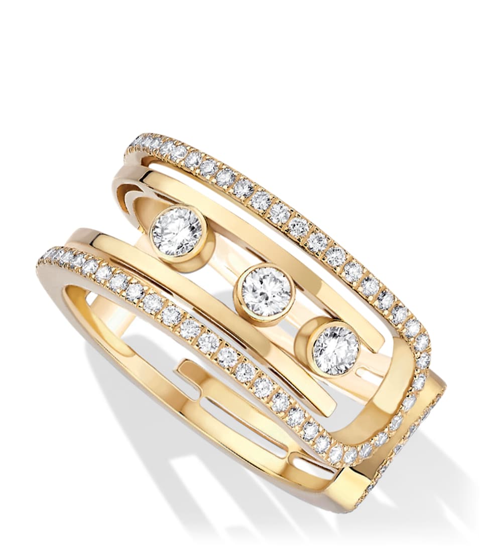 Messika Move 10th Birthday Yellow Gold and Diamond Ring (0.79ct) Yellow Gold