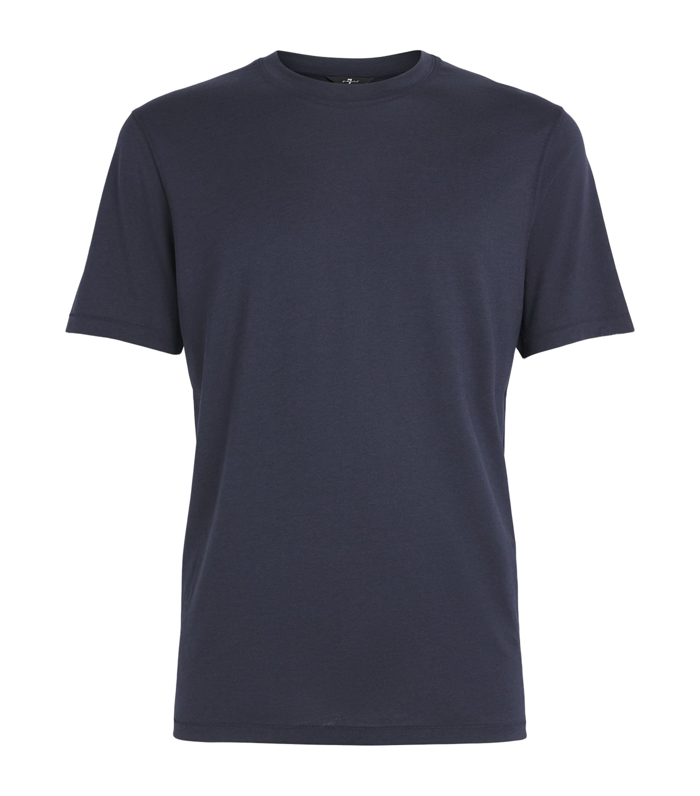 7 For All Mankind Mens Crew-Neck T-Shirt Navy