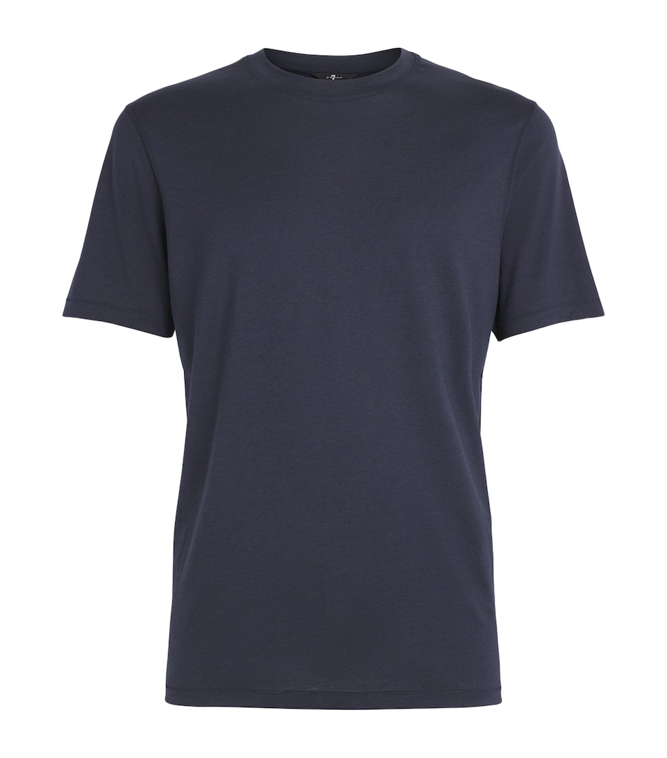 7 For All Mankind Mens Crew-Neck T-Shirt Navy