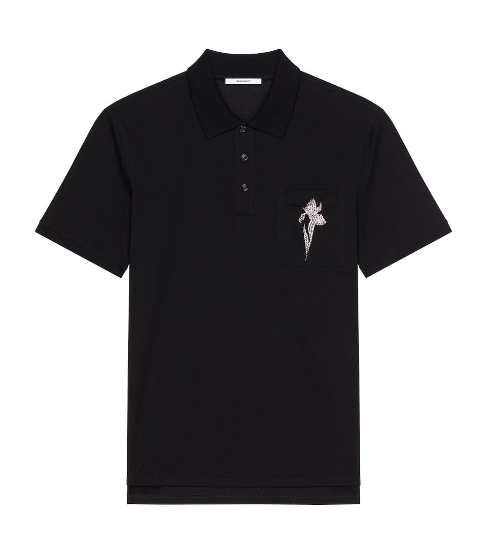 Cotton Embellished Polo Shirt