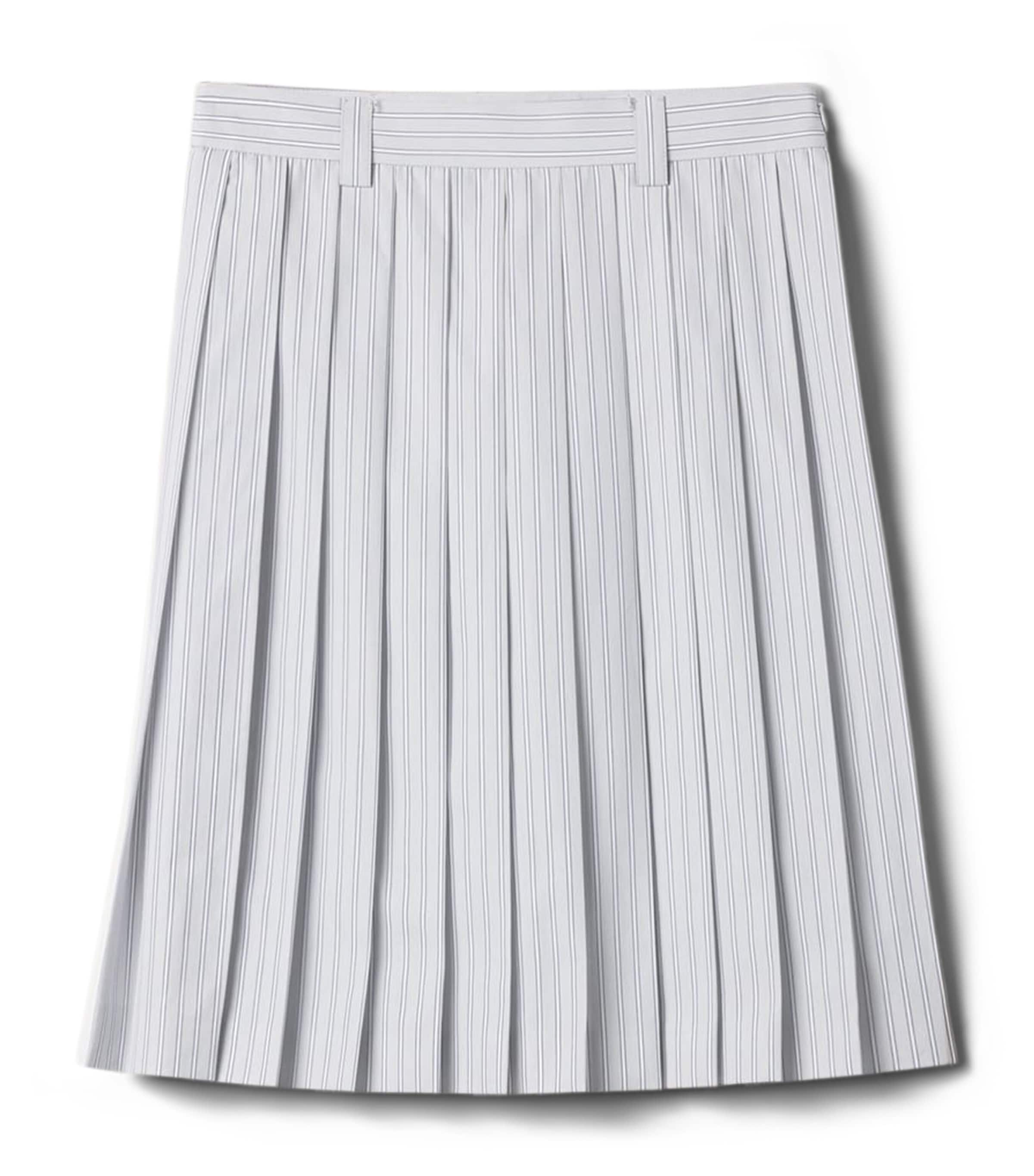 Cotton Pleated Midi Skirt