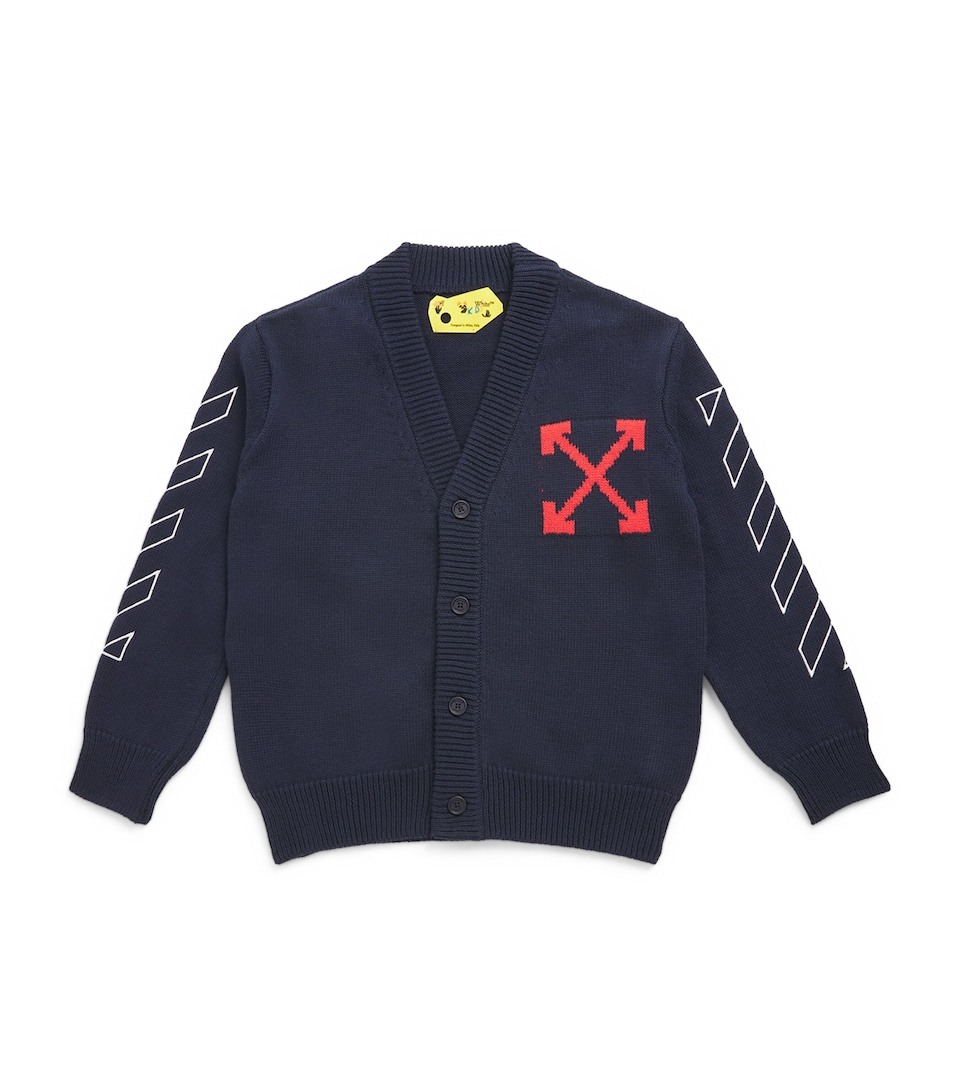 Off-White Kids Cotton Arrow Cardigan (4-12+ Years) Seaborne