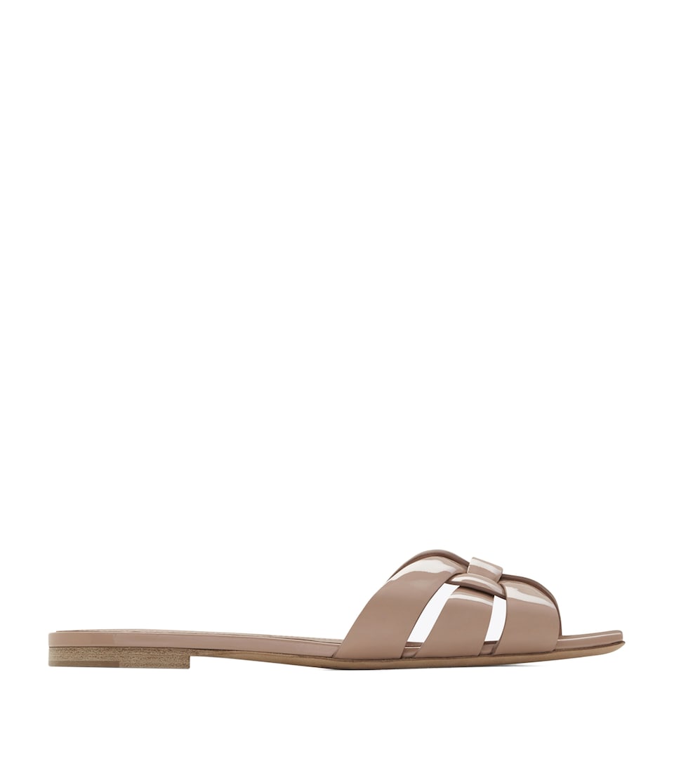 Saint Laurent Patent Leather Tribute Sandals