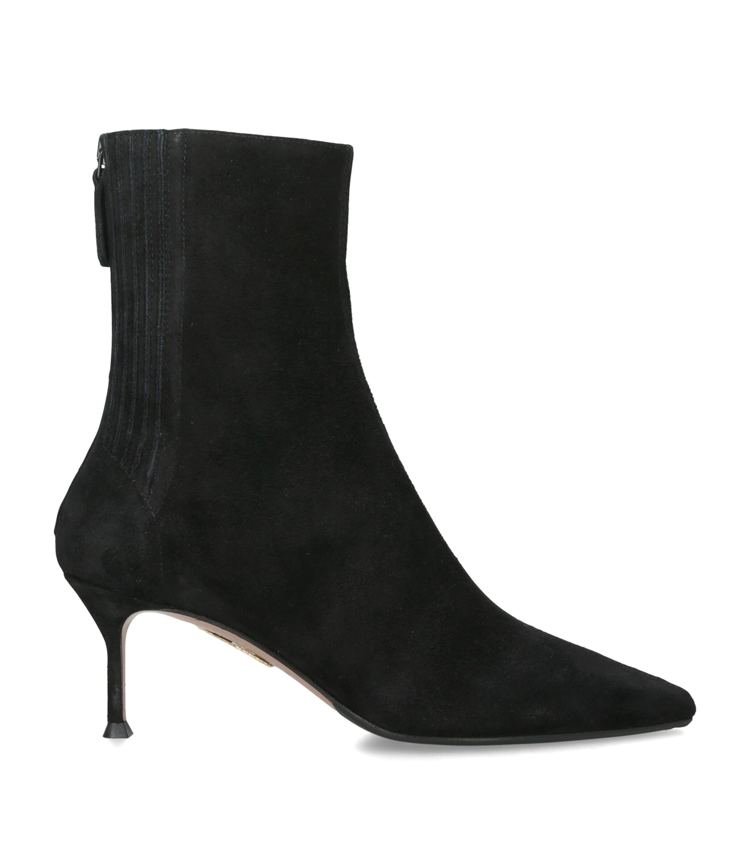 Aquazzura Suede Saint Honore Ankle Boots 65 Black