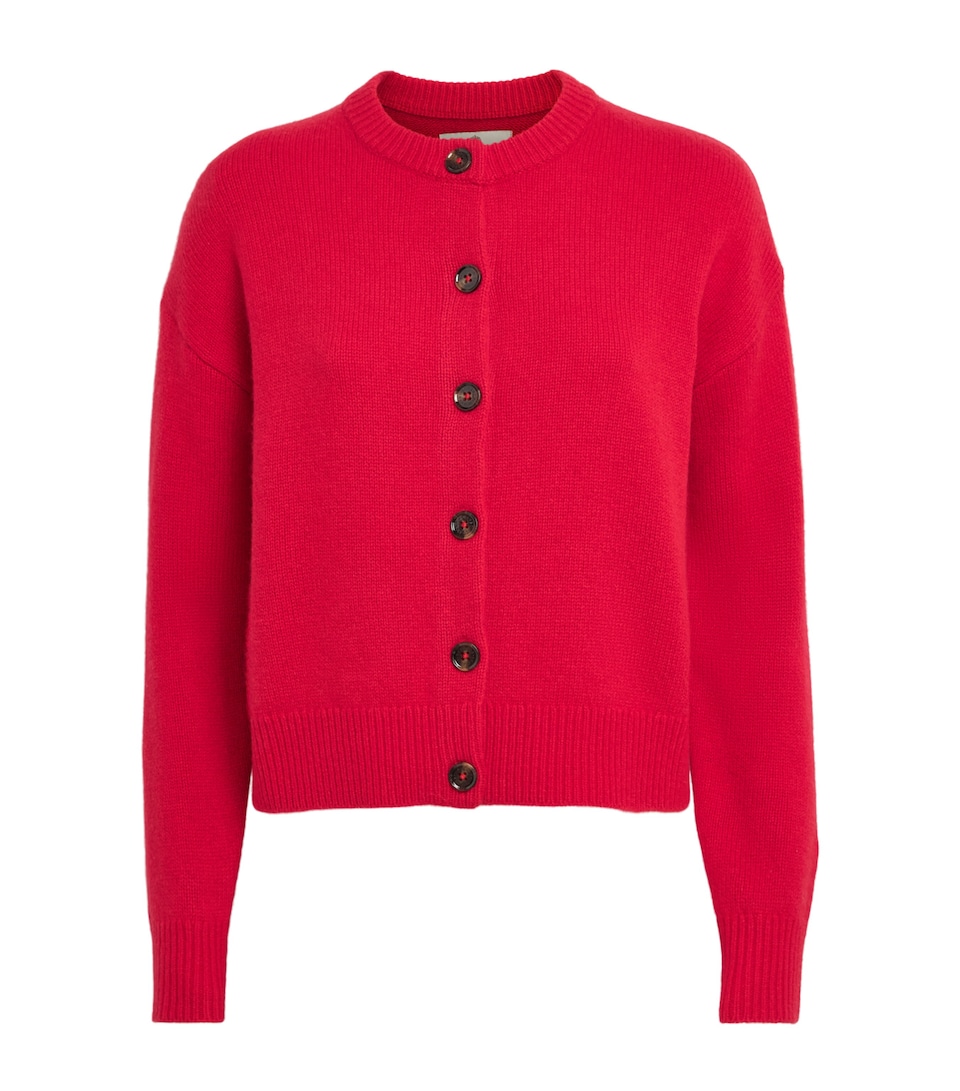 Barbour Womens Wool-Cashmere Woodhouse Cardigan Crimson