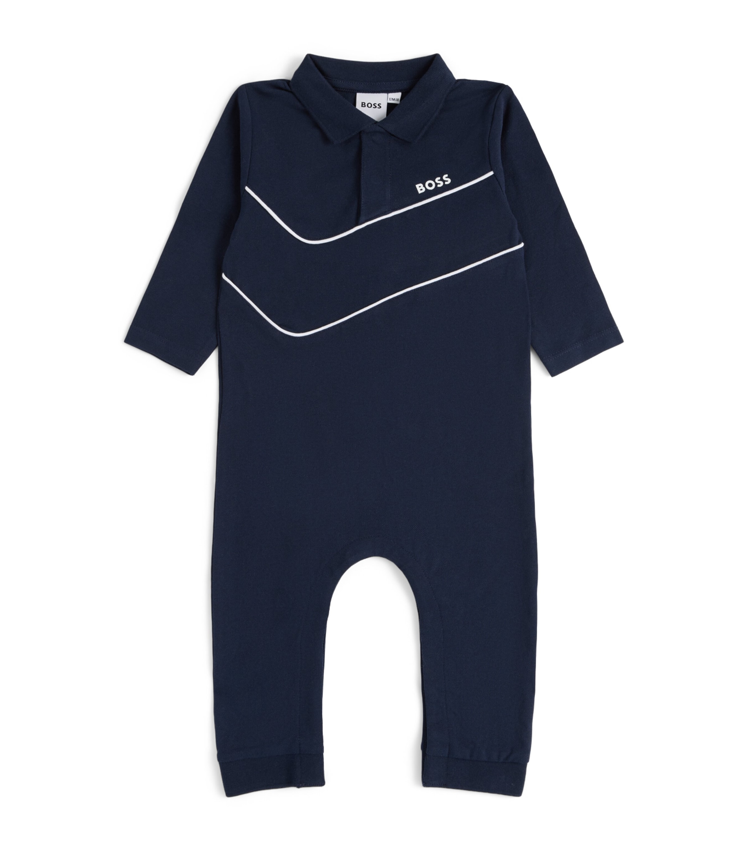 BOSS Kidswear Collar Playsuit (1-18 Months) Navy
