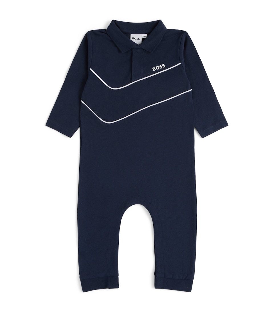 BOSS Kidswear Collar Playsuit (1-18 Months) Navy