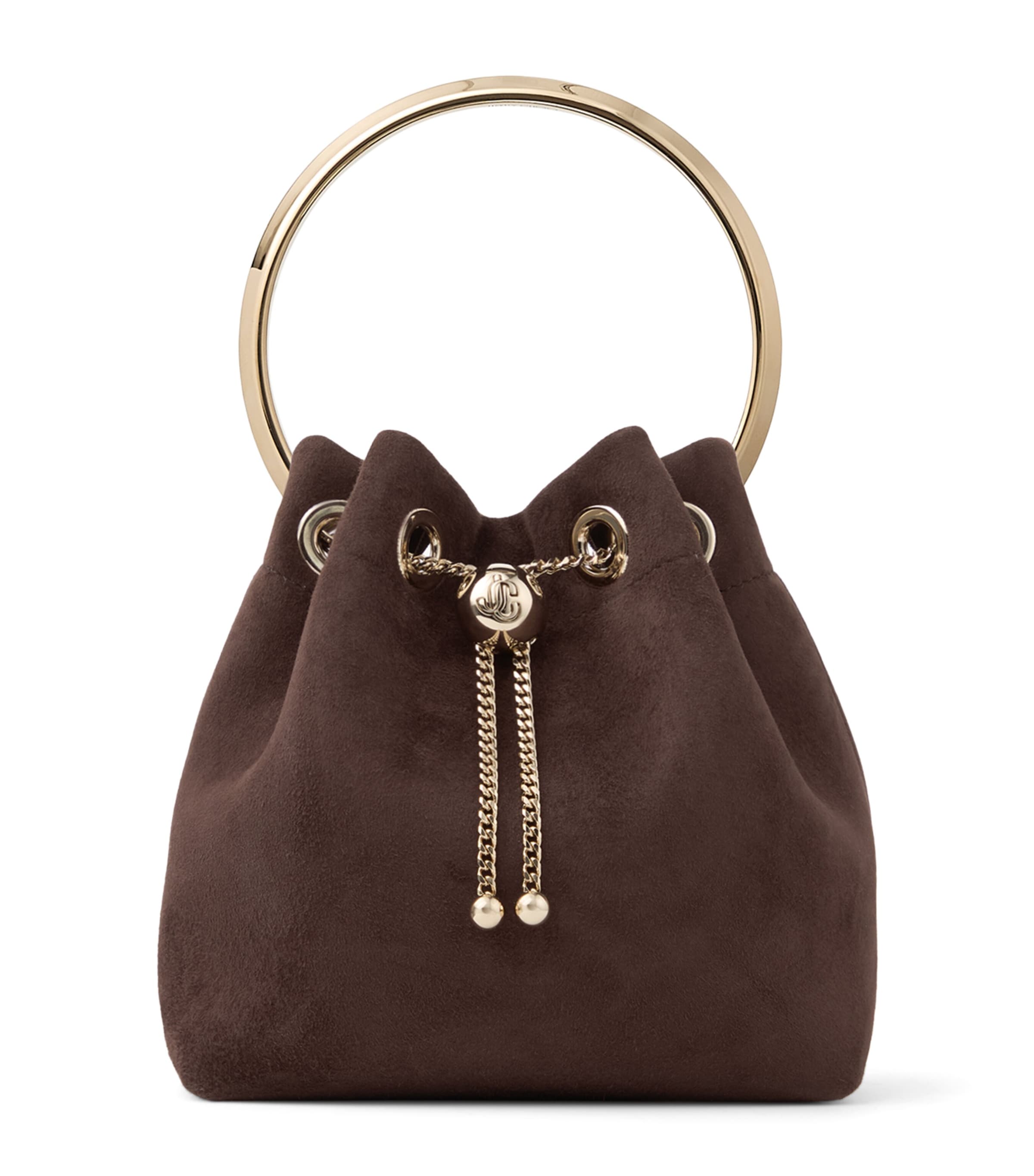 Jimmy Choo Suede Bon Bon Shoulder Bag Chocolate/light Go