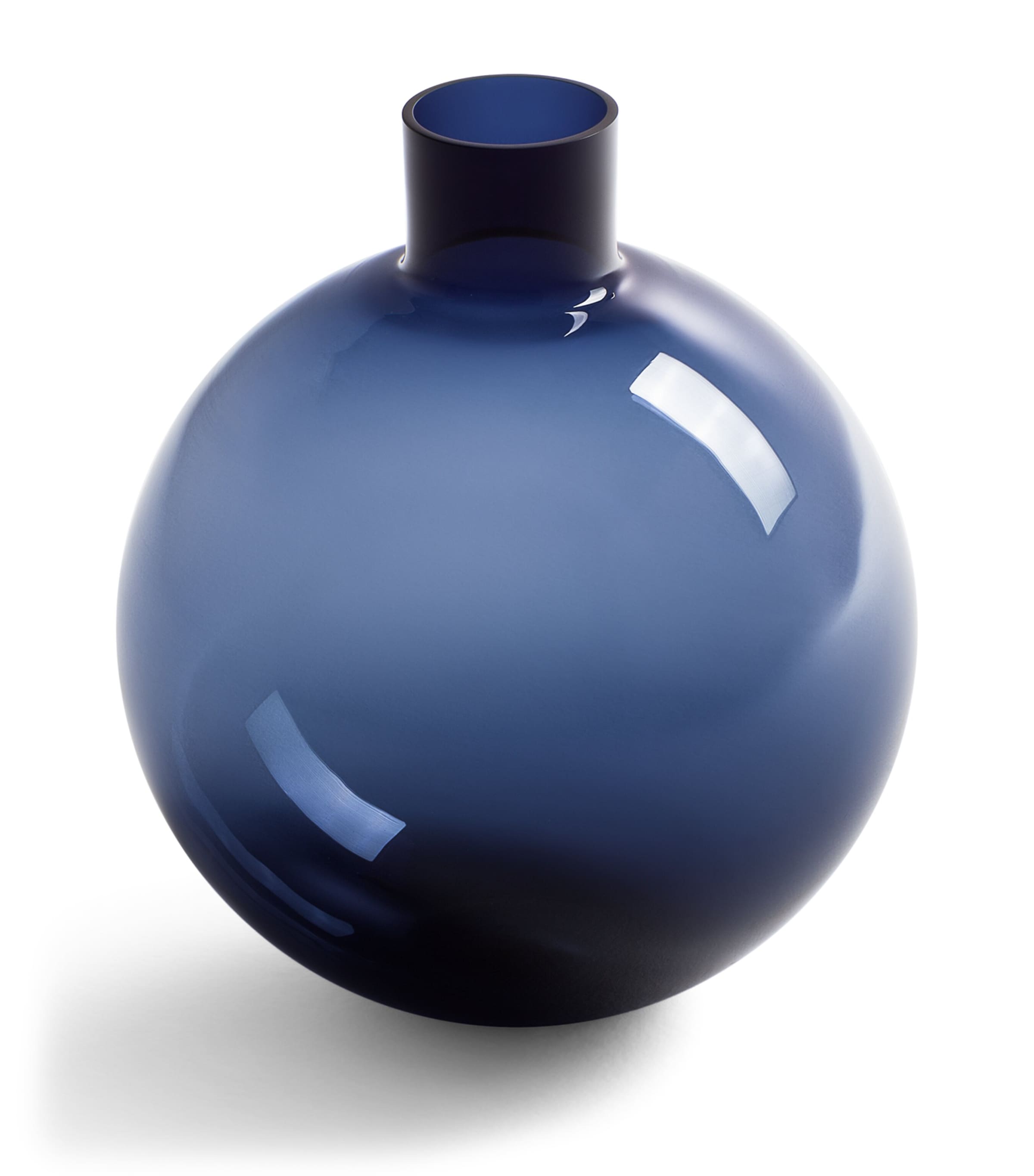 Poltrona Frau Large Blue Pallo Vase (39cm) Night Blue