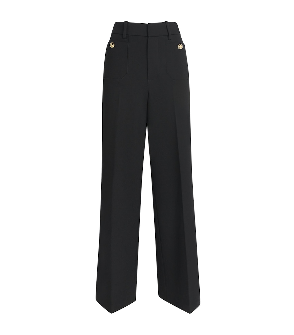 Wide-Leg Palazzo Trousers