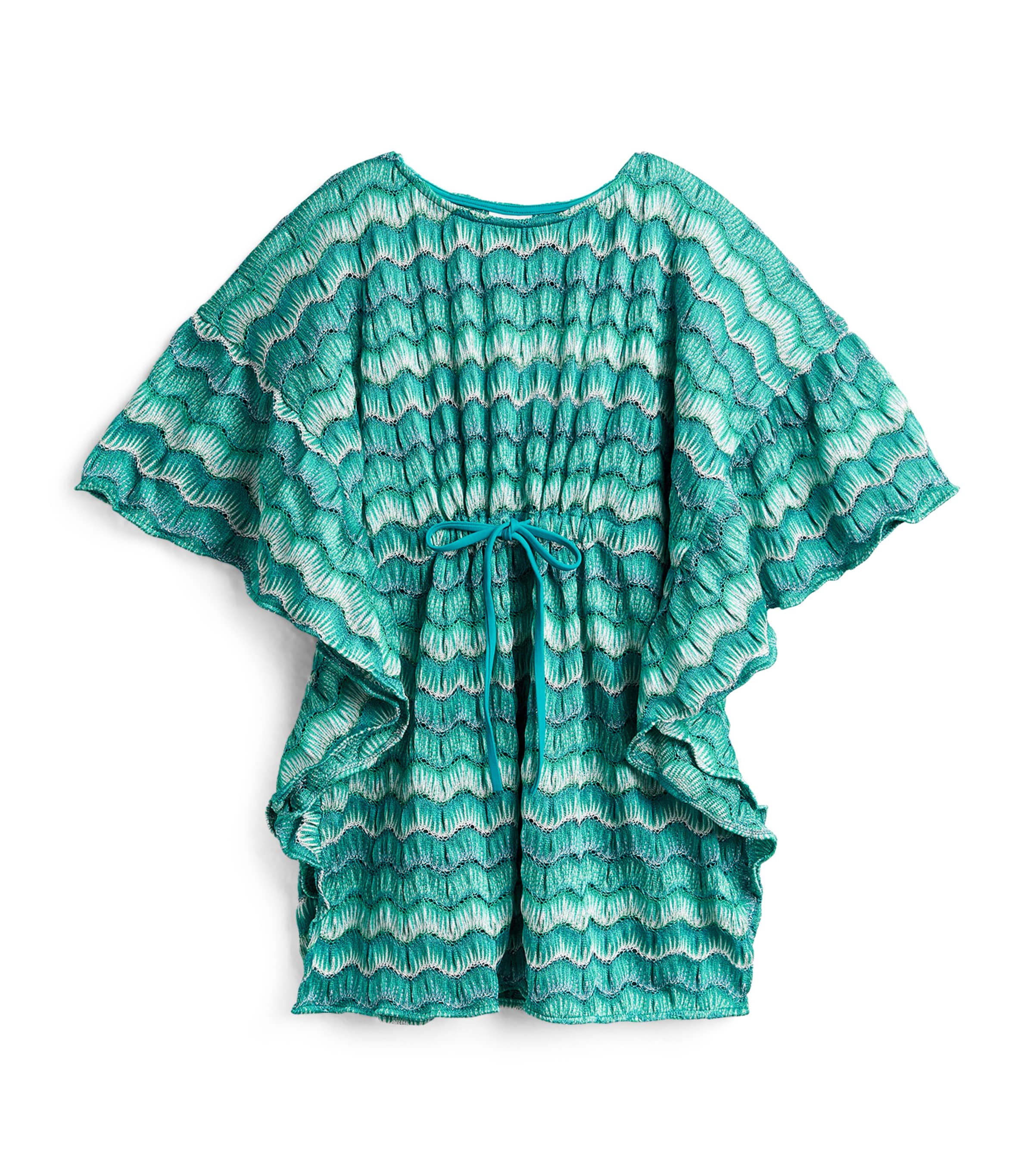 Lison Paris Pom-Pom Positano Kaftan (2-16 years) Crochet Emeraude