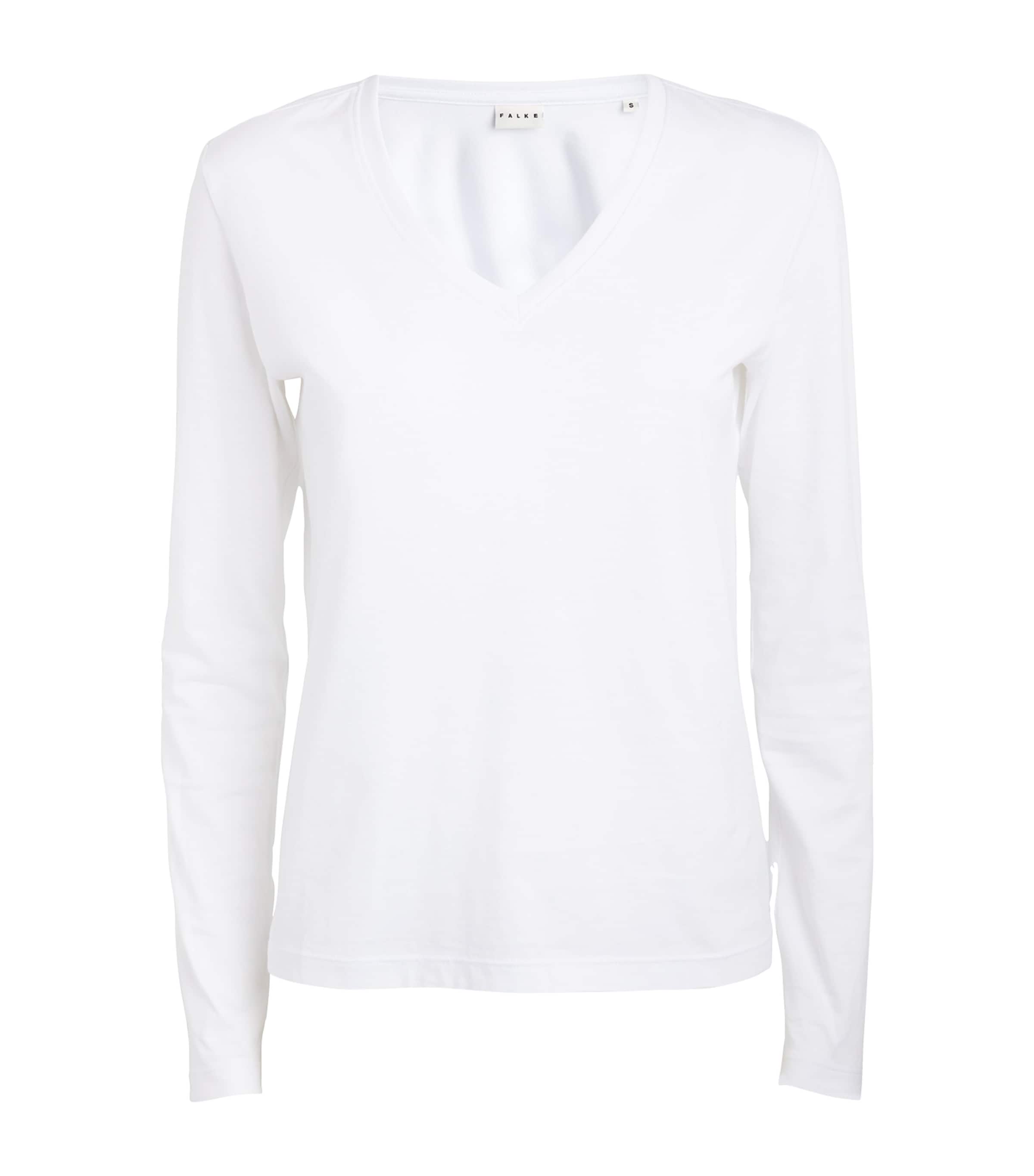 Falke Womens Long-Sleeved T-Shirt White