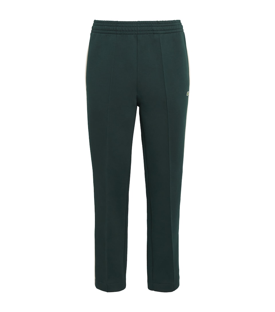 Lacoste Mens Tape-Trim Sweatpants Sinople