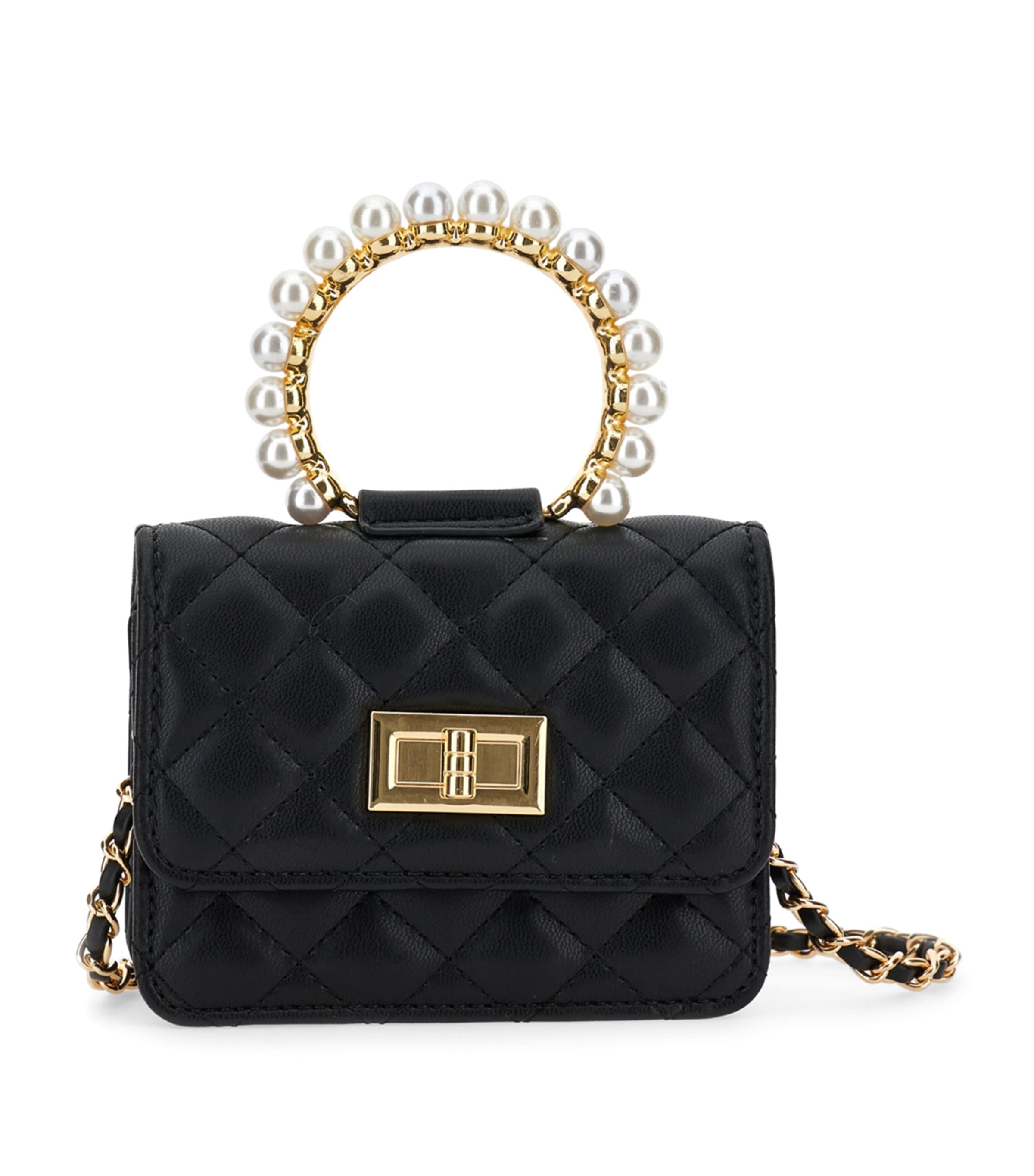 Pearl-Embellished City Bag