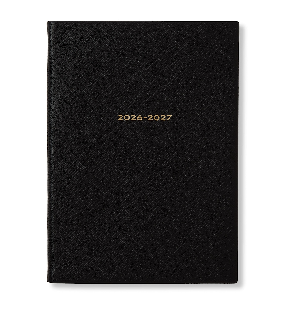 Smythson Leather Soho Panama 2026/27 Diary Black