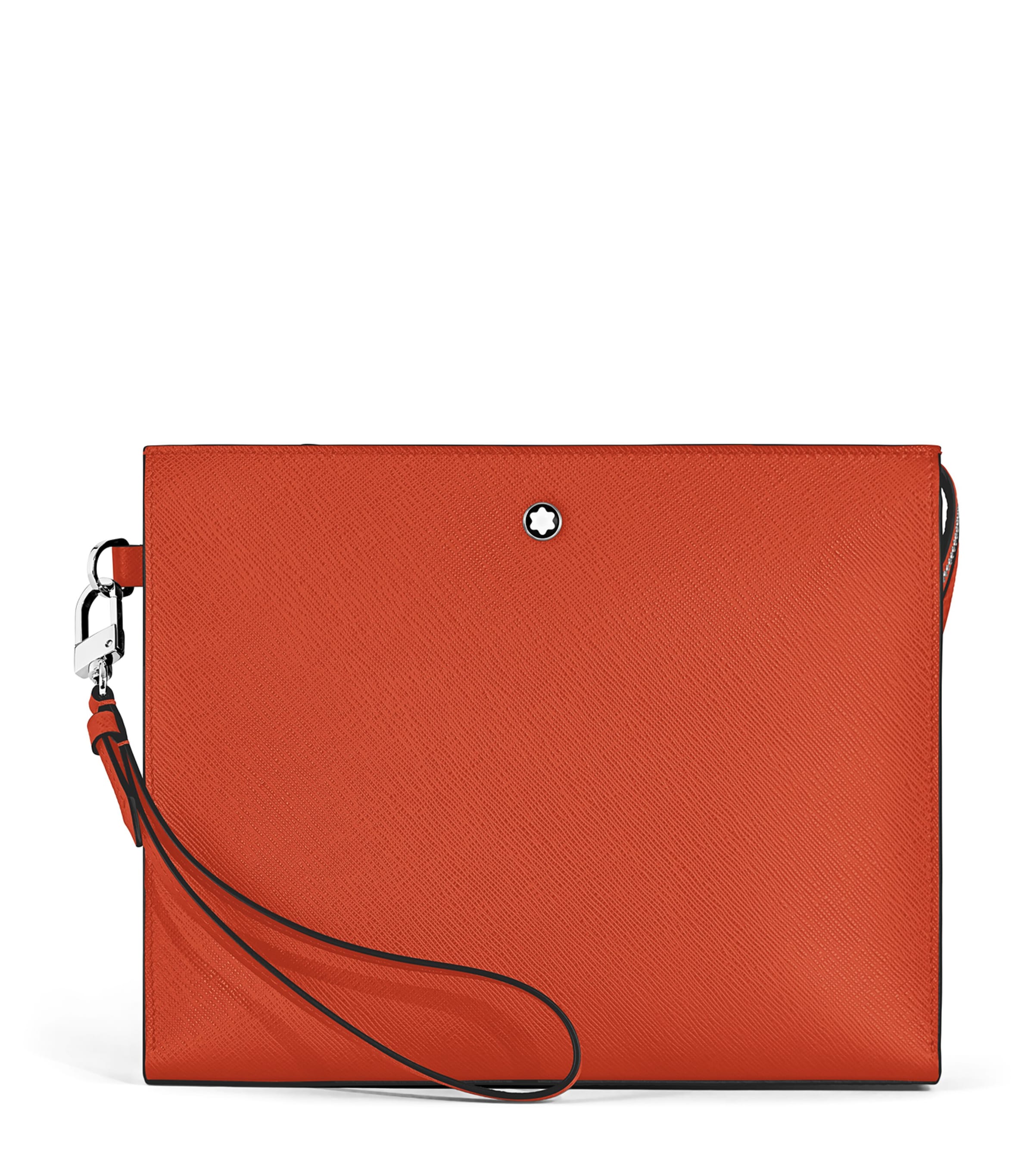 Montblanc Leather Sartorial Pouch Tangerine