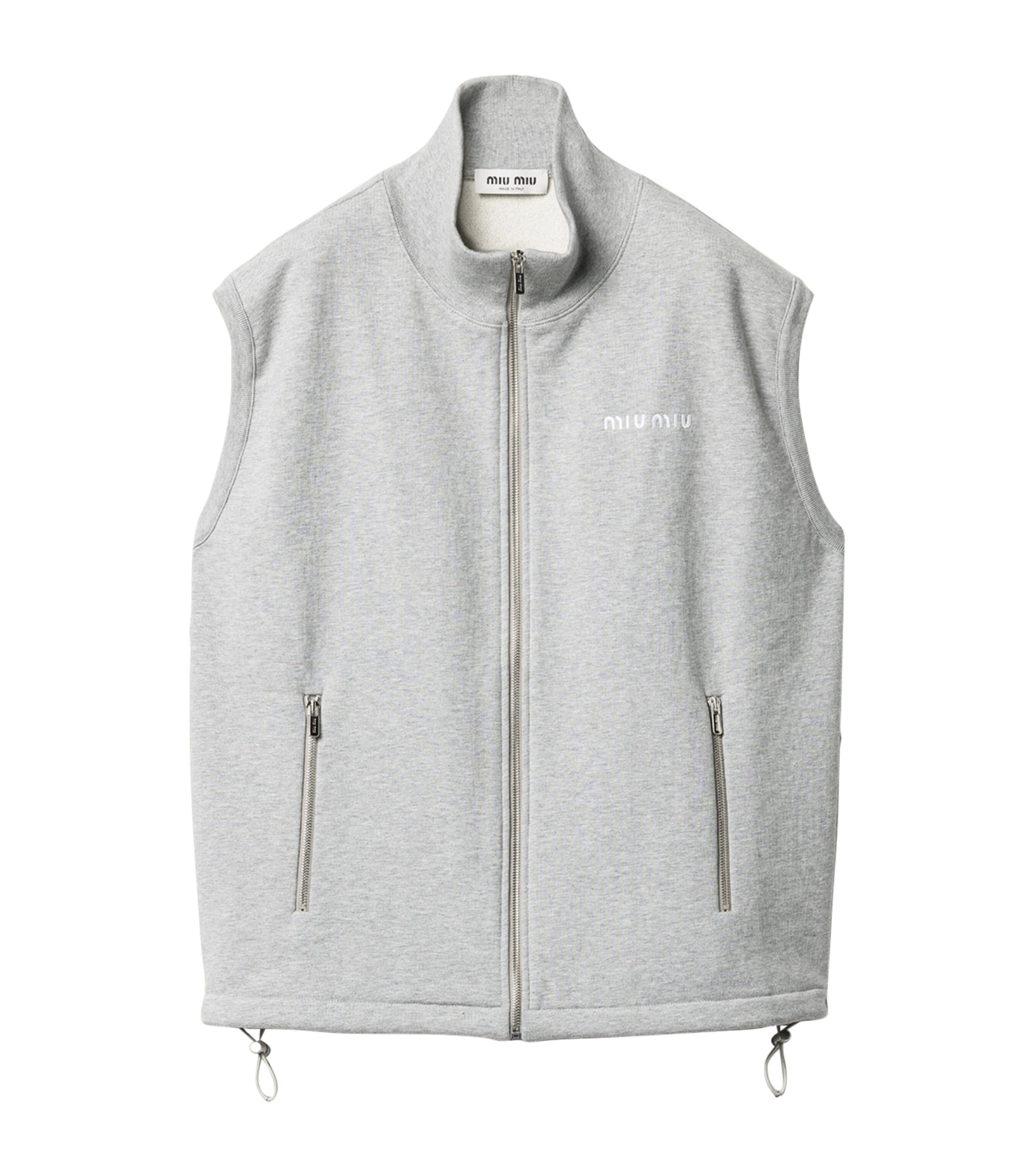 Miu Miu Womens Cotton Fleece Gilet