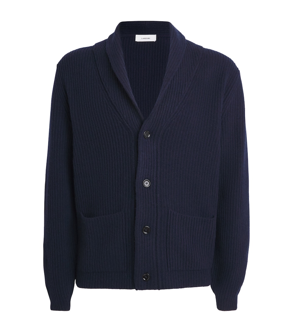Wool-Cashmere Shawl-Collar Cardigan