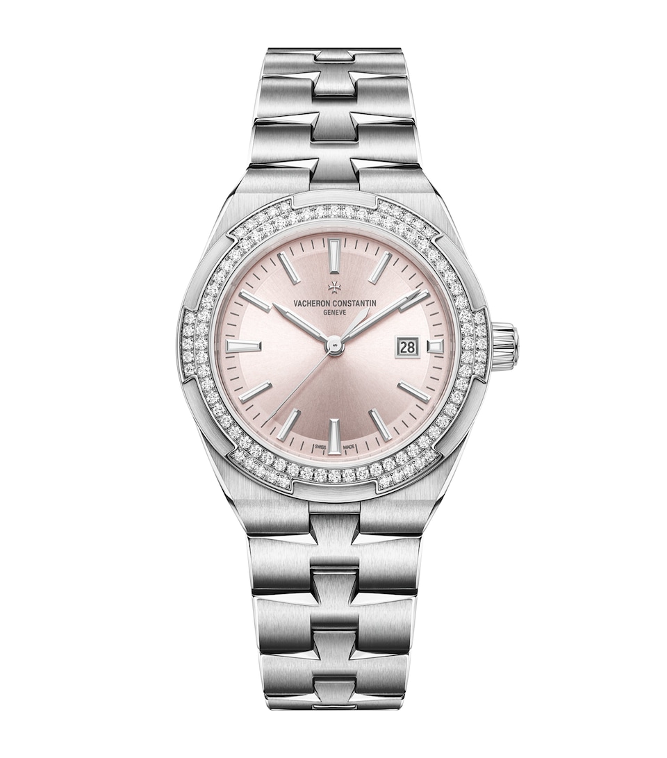 Vacheron Constantin Stainless Steel and Diamond Overseas Self-Winding Watch 35mm Stainless Steel