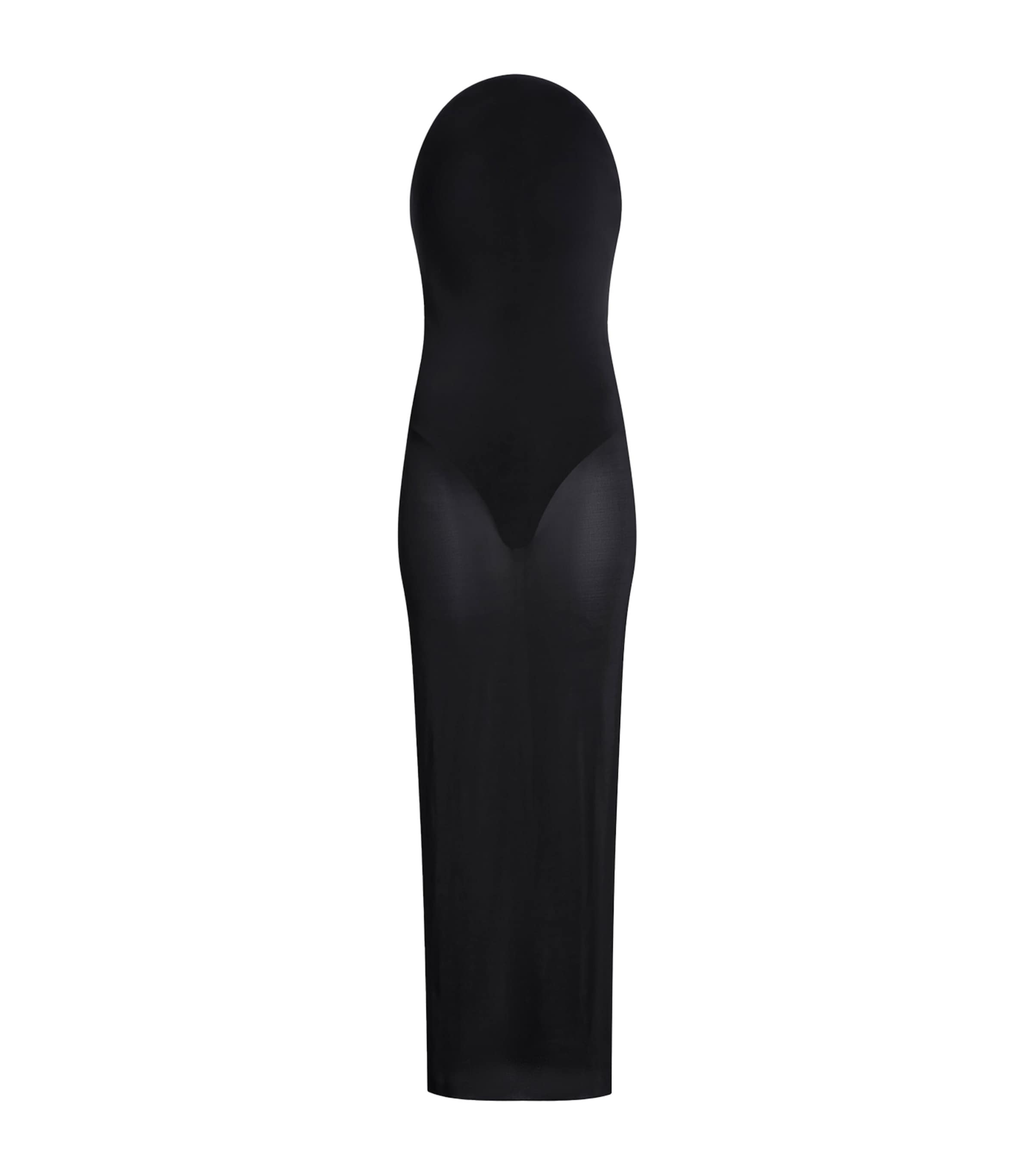 Alaïa Womens Strapless Curved Dress Noir Alaia