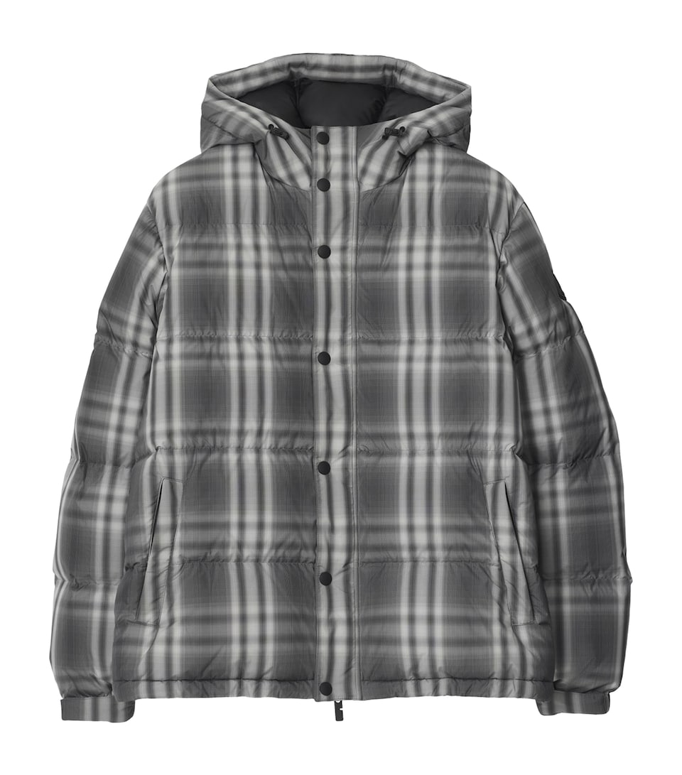 Down Ombré Check Puffer Jacket
