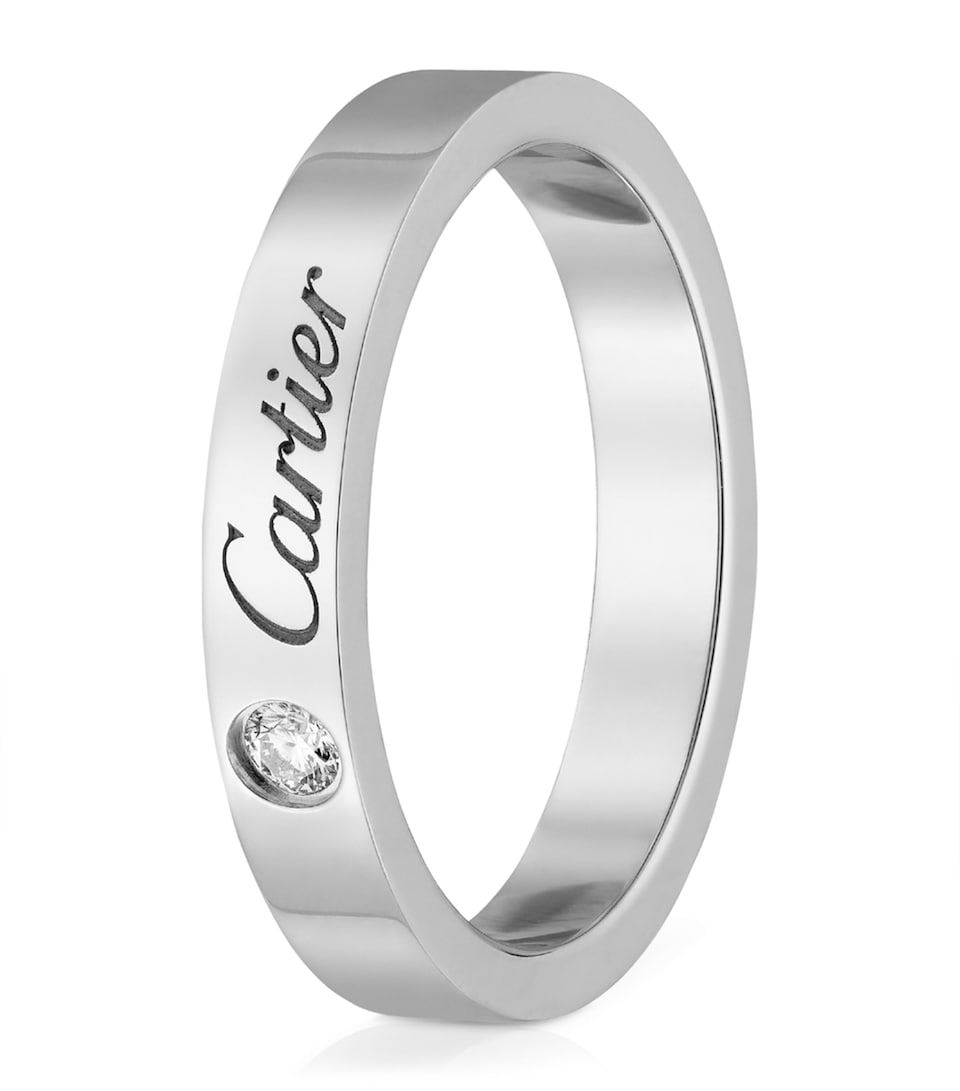 Cartier Platinum and Diamond C de Cartier Wedding Ring