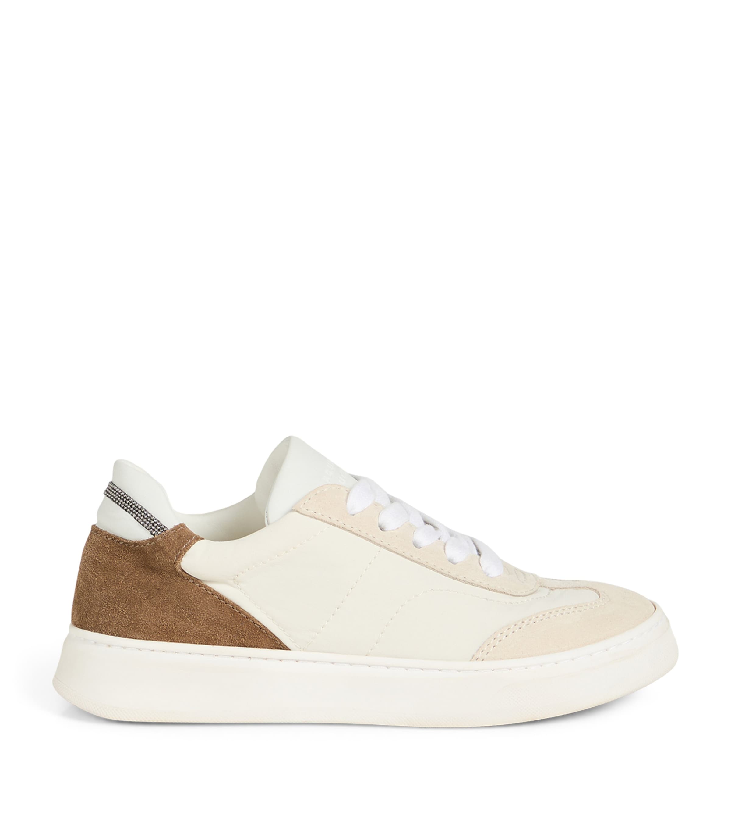 Suede-Panelled Sneakers