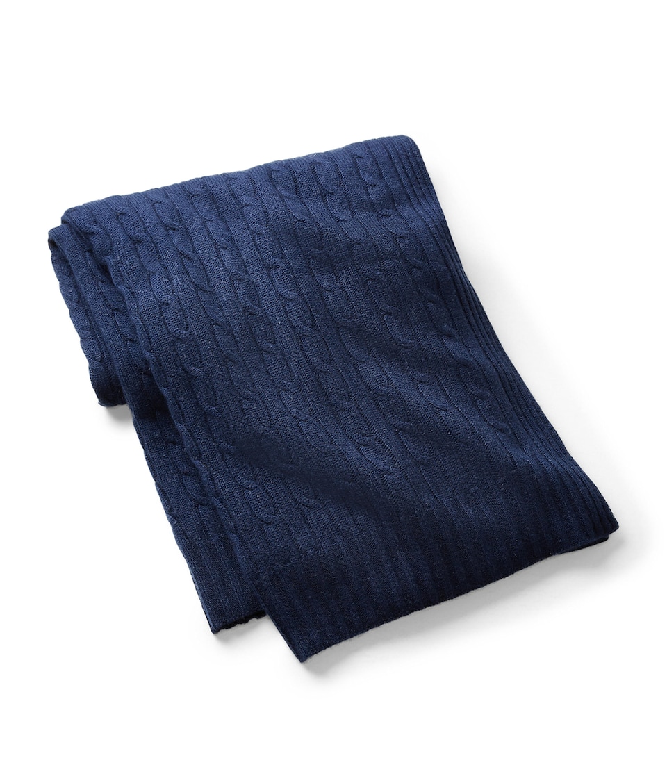Cashmere Cable-Knit Throw (60cm x 60cm)