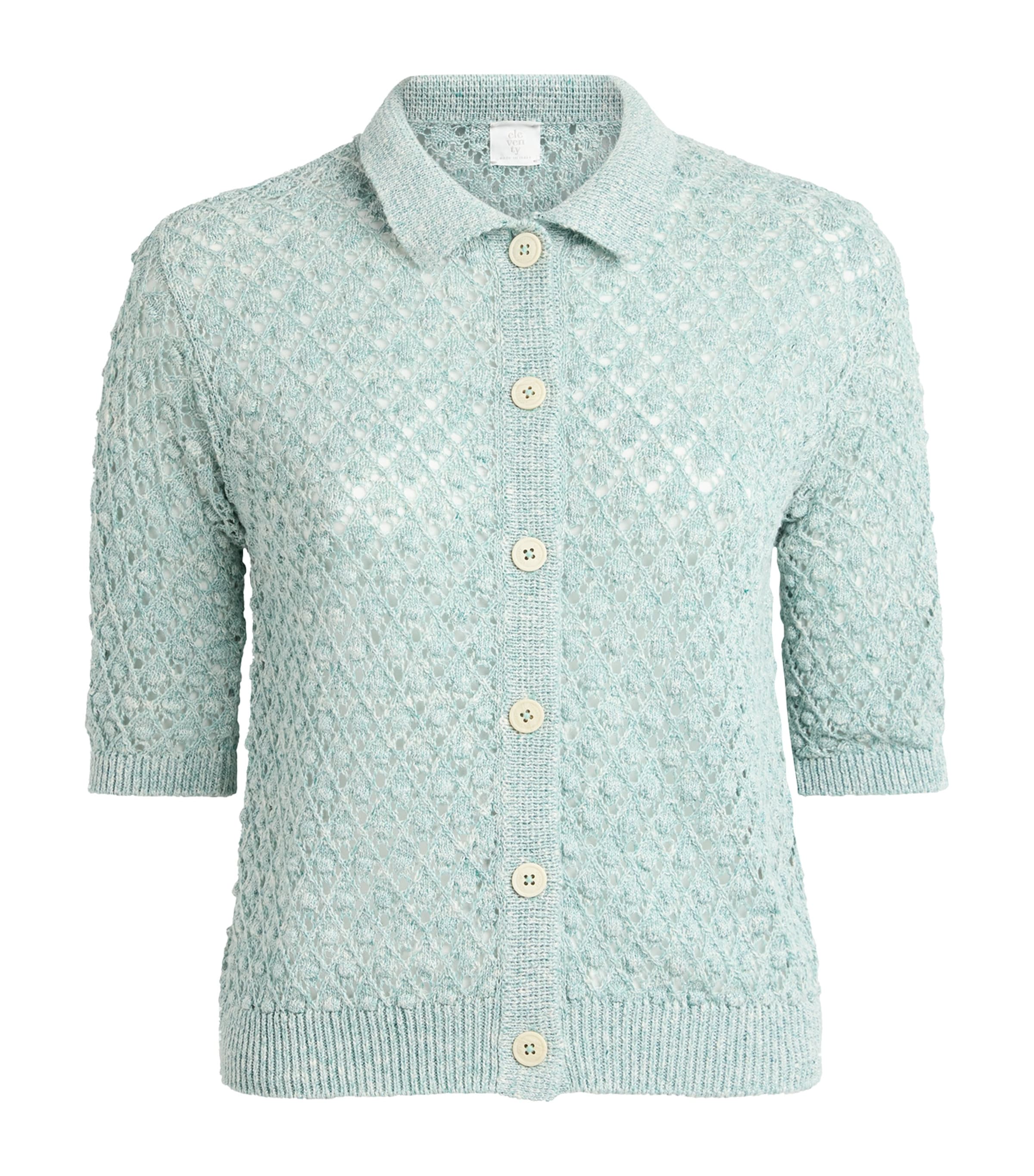 Eleventy Womens Linen-Cotton-Silk Cardigan Giada