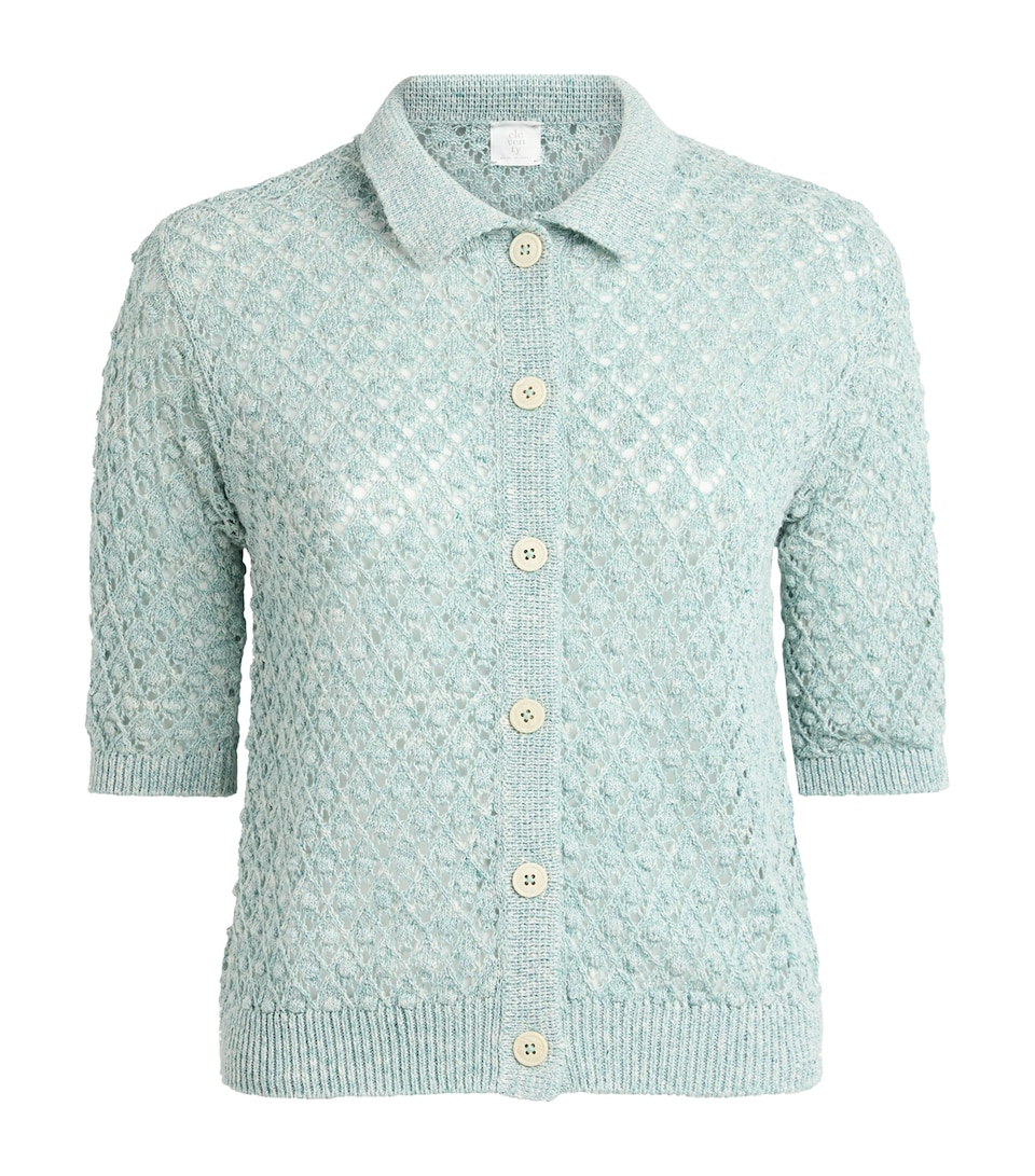 Eleventy Womens Linen-Cotton-Silk Cardigan Giada