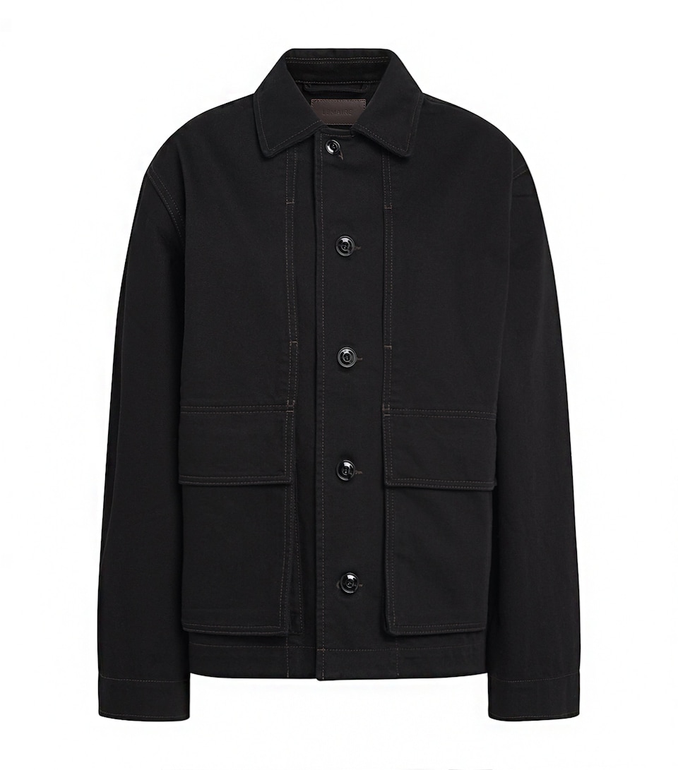Lemaire Womens Boxy Denim Jacket Black