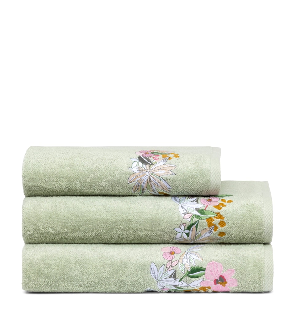 Embroidered Orchidee Bath Towel (70cm x 140cm)