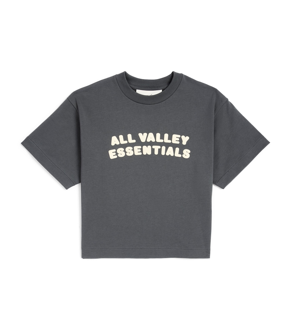 FEAR OF GOD ESSENTIALS KIDS All Valley Logo T-Shirt (2-14 Years) Grey