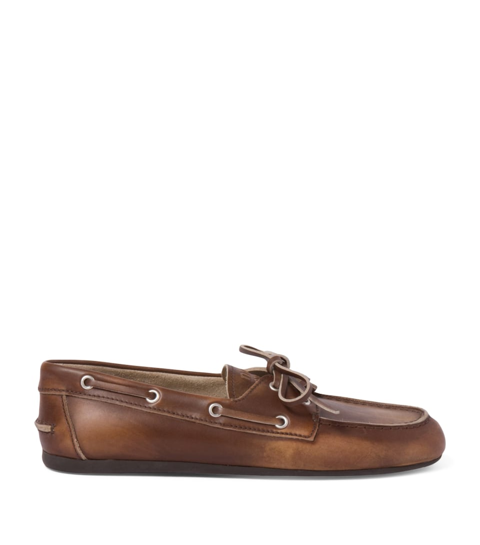 Bleached Leather Loafers
