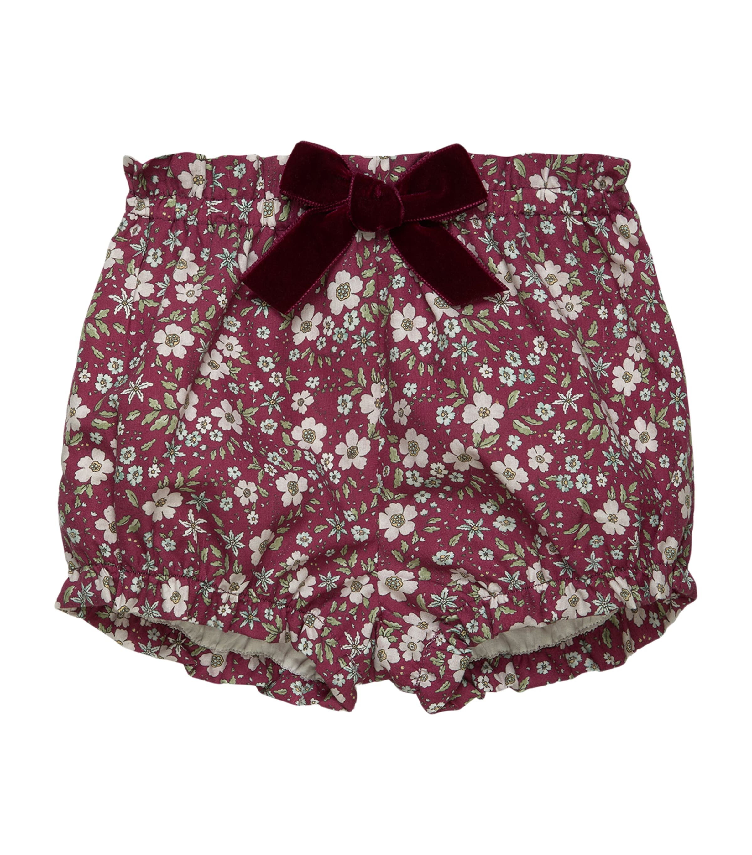 Trotters Maggie Floral Bloomers (6-24 Months) Claret