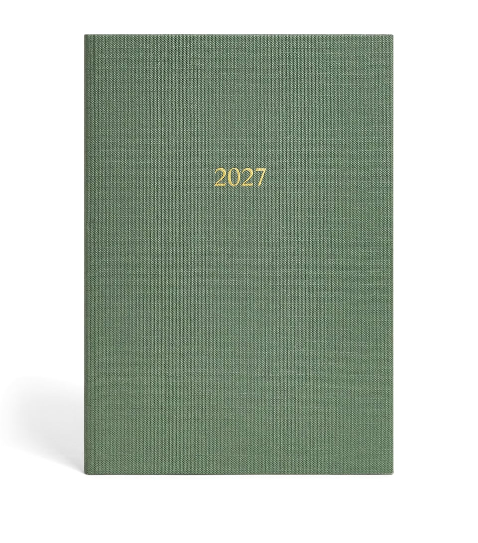 Harrods A5 2027 Diary Green