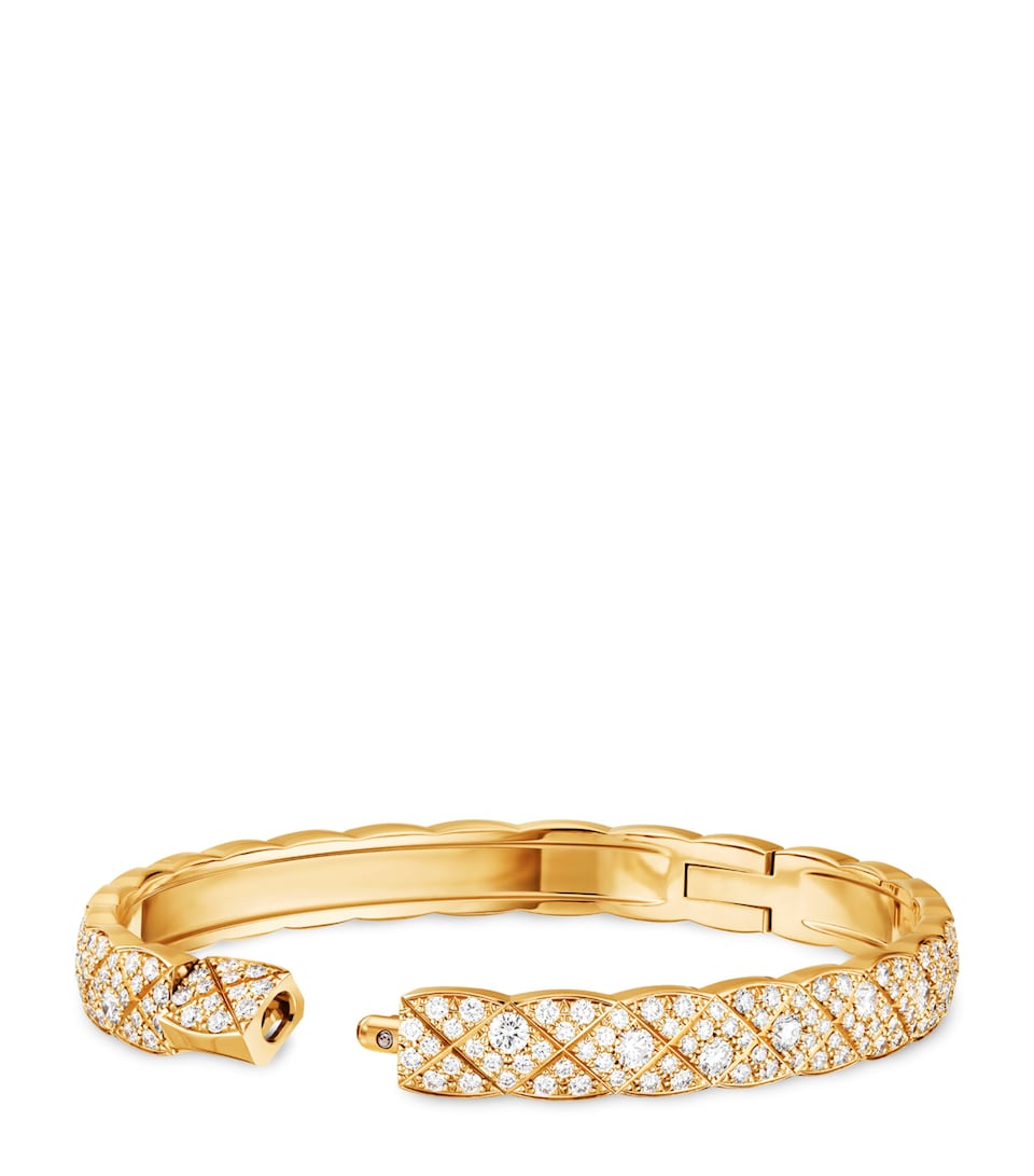 Yellow Gold and Diamond Coco Crush Bangle