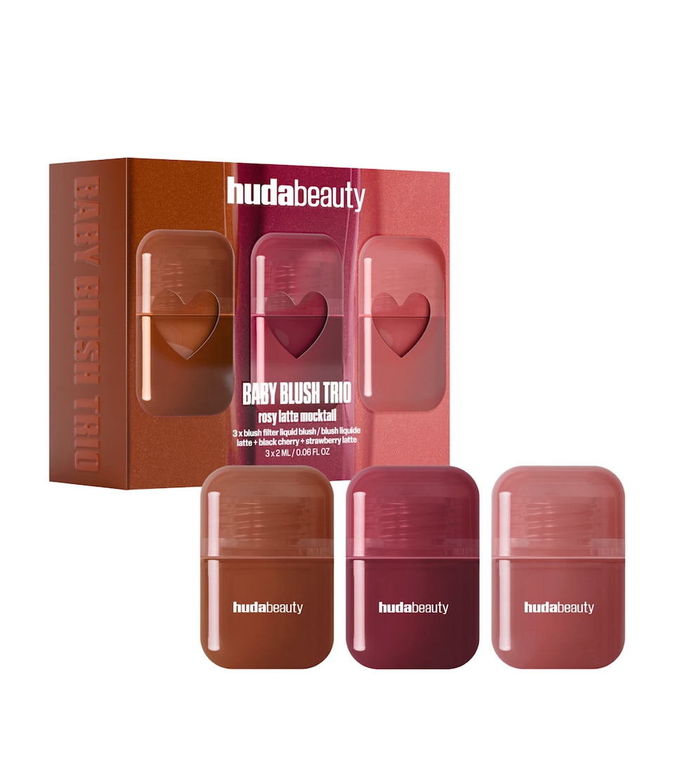 Huda Beauty Baby Blush Mocktail Trio Gift Set Blush Filter Latte