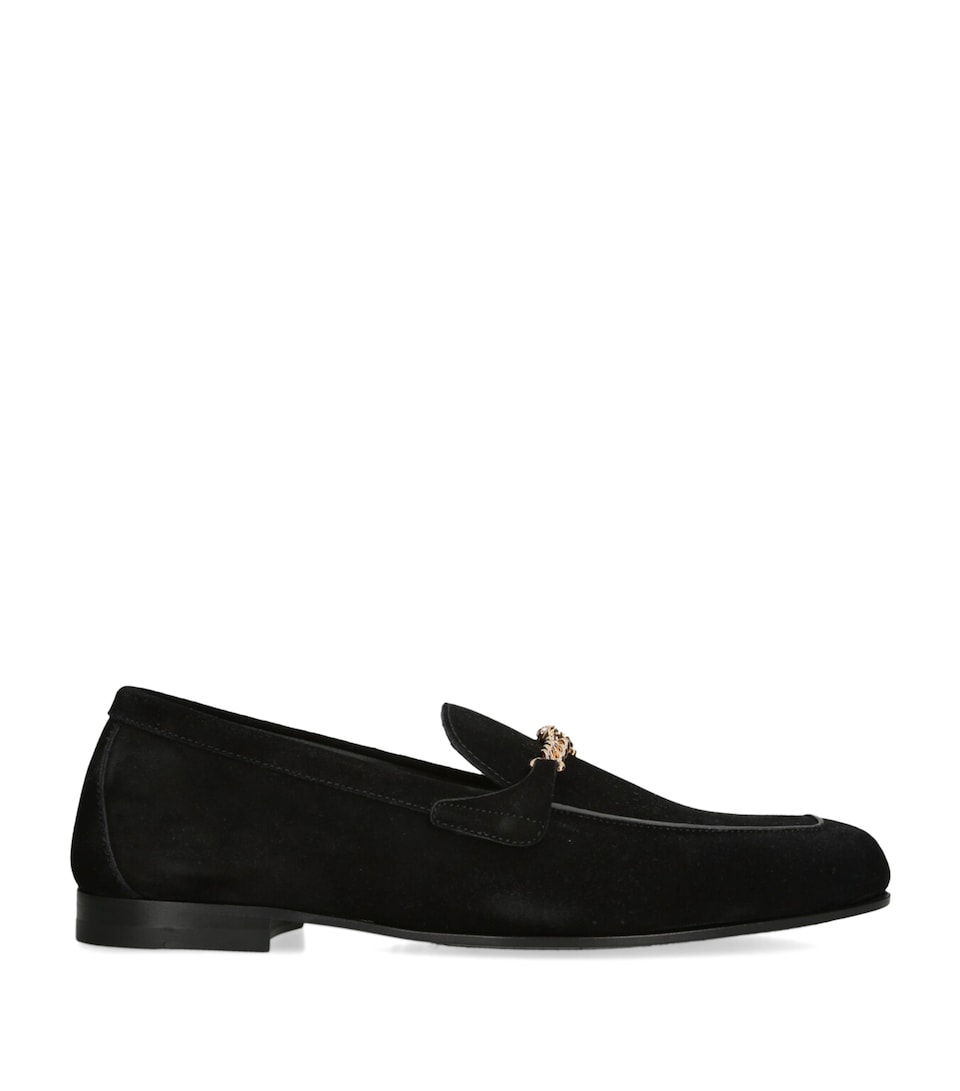Suede Medusa Loafers
