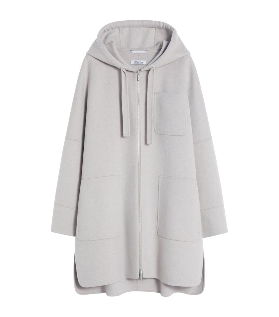 Virgin Wool Hooded Coat