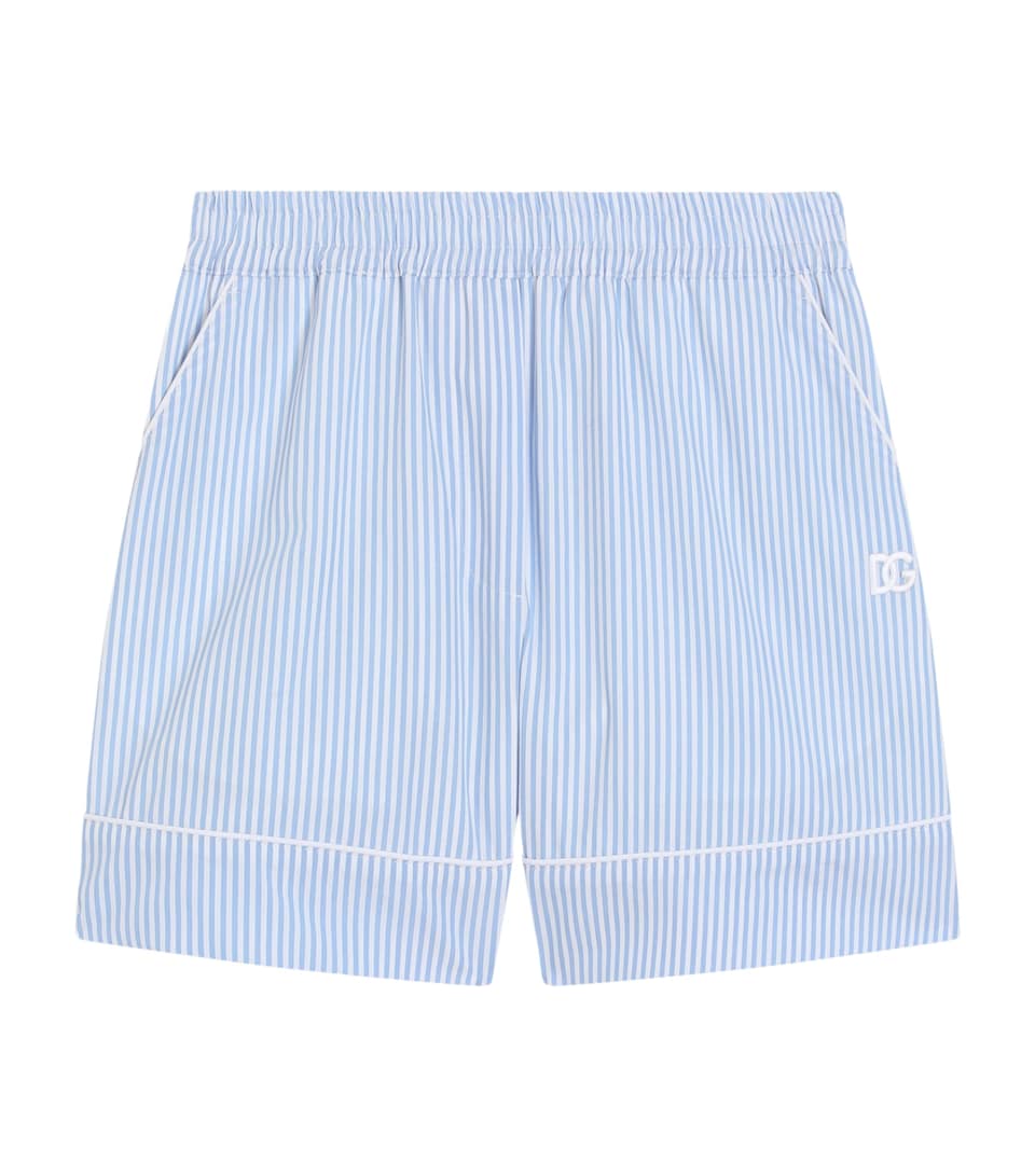 Dolce&Gabbana Kids Cotton Stripe Shorts (8-12+ Years) Combined Colou