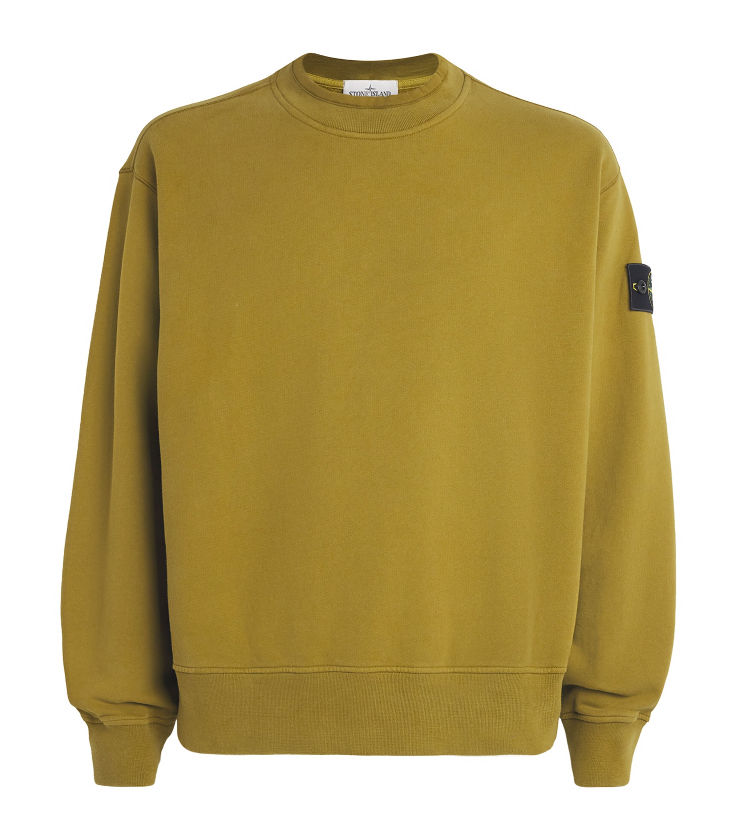 Stone Island Mens Cotton Rib-Knit Compass Sweatshirt
