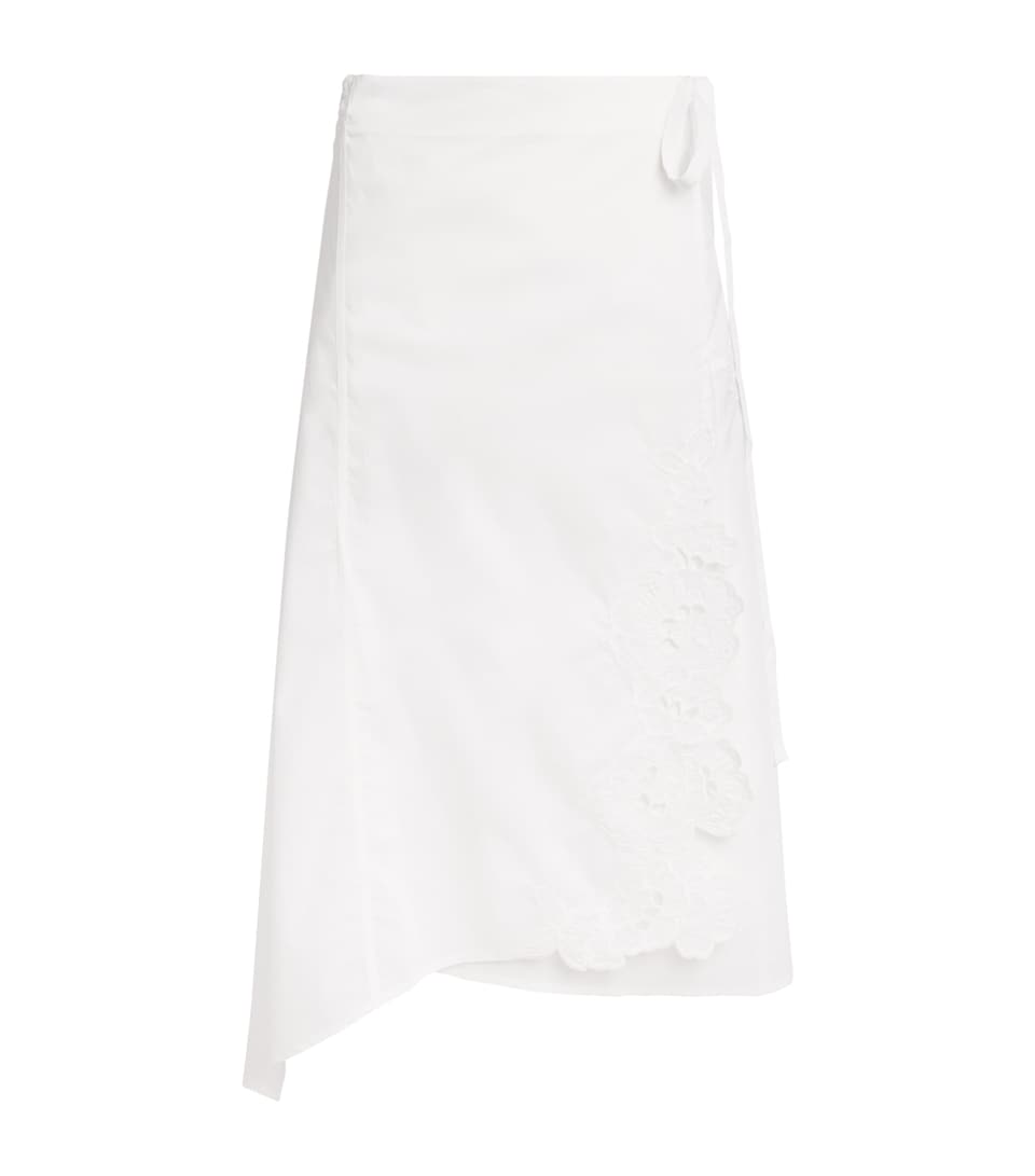 SIR. Womens Cotton Klara Midi Skirt Ivory