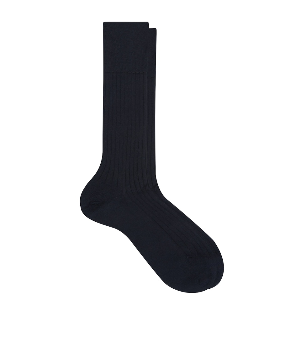Egyptian Cotton Ribbed Socks
