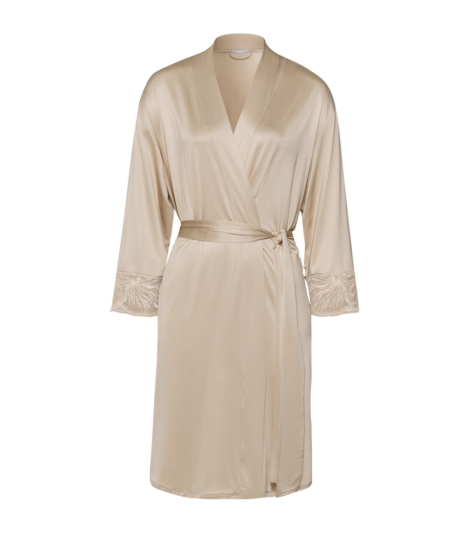 Satin Lace-Trim Lilith Robe