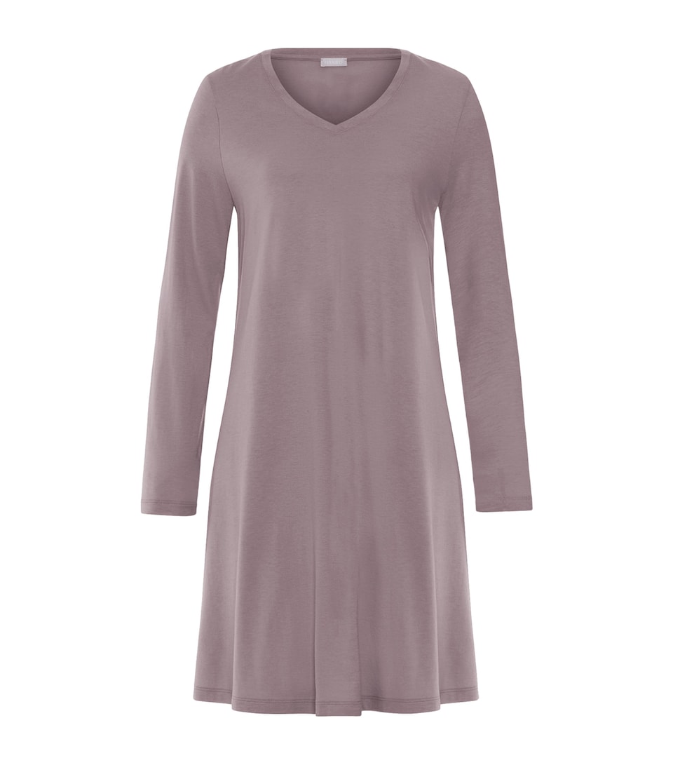 Hanro Womens Cotton-Modal Sleep & Lounge Nightdress Deep Navy