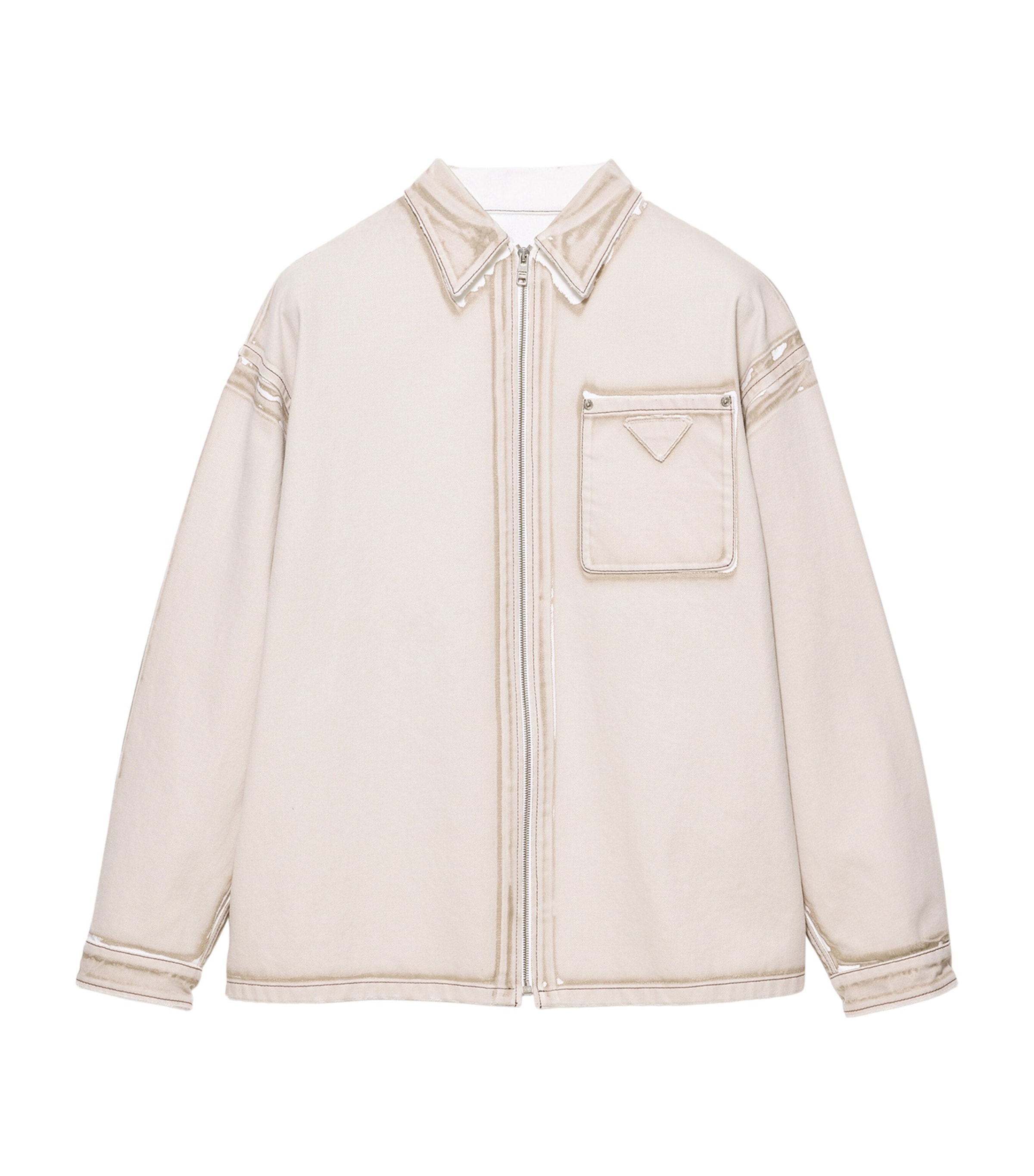 Prada Mens Denim Printed Shirt